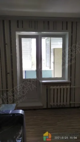 Установка балконного блока