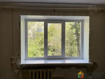 Замена двух окон Plafen с отделкой